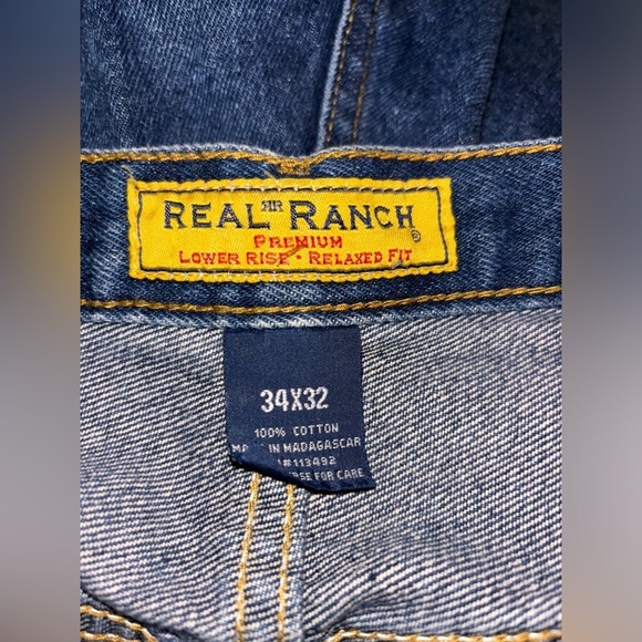Real‎ Ranch Premium Men 34X32 Lower Rise Relaxed Fit Denim Jean Cowboy Country - Picture 3 of 9